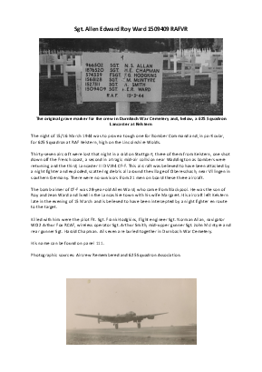 A preview of a PDF biography for Ward, Allen Edward Roy